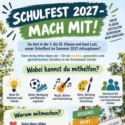 2026 Schulfest Mitmach Aufruf